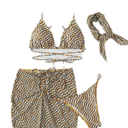 Drawstring Strap Bikini Set