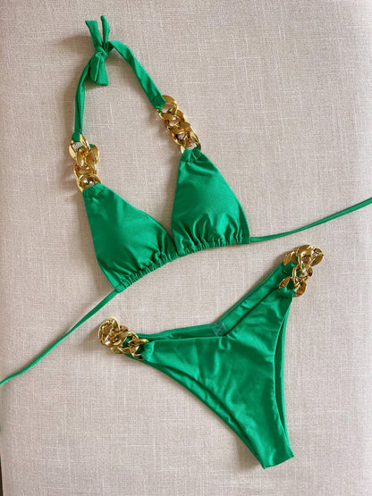 Gold Chain Bikini Set