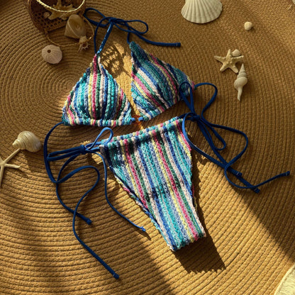 Colorblock Bikini Set
