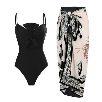 Bow Solid One-Piece Swimsuit
