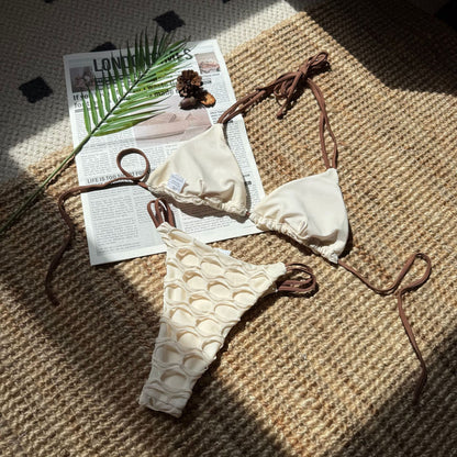 Open Back Mesh Bikini Set