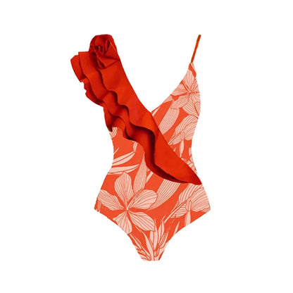 European Print One-Piece Swimsuit