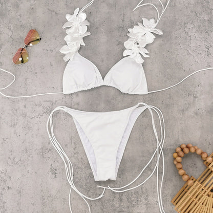 Lace Triangle Bikini Set