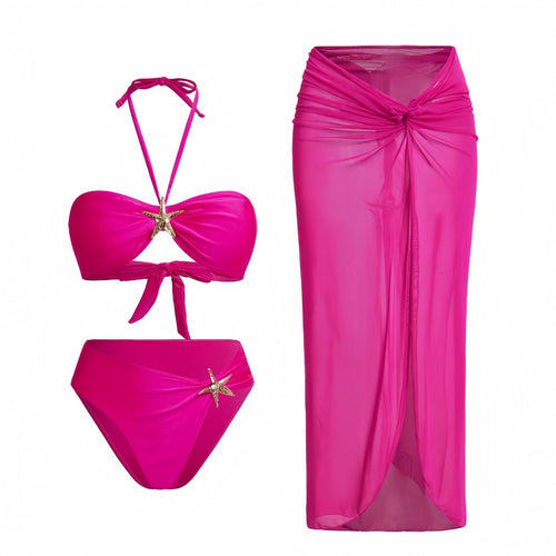 Halter Triangle Bikini Set