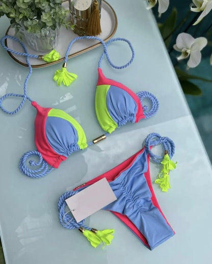 Brazilian Patchwork Bikini Set