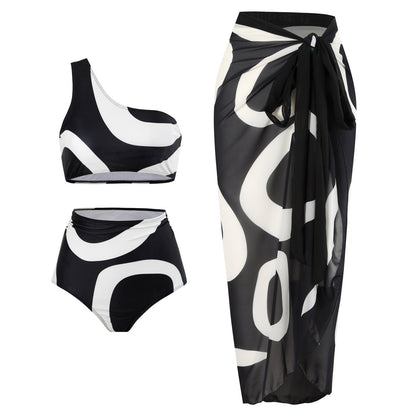 Retro Slit One-Piece Swimsuit