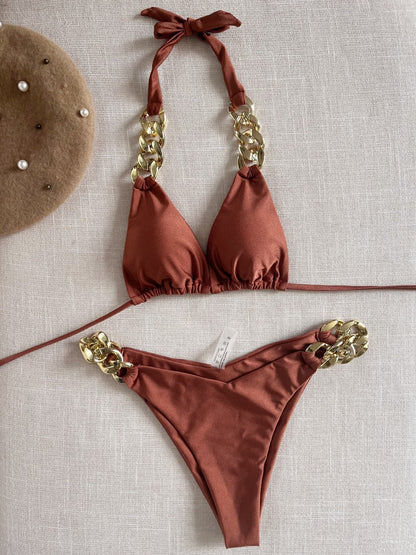 Gold Chain Bikini Set