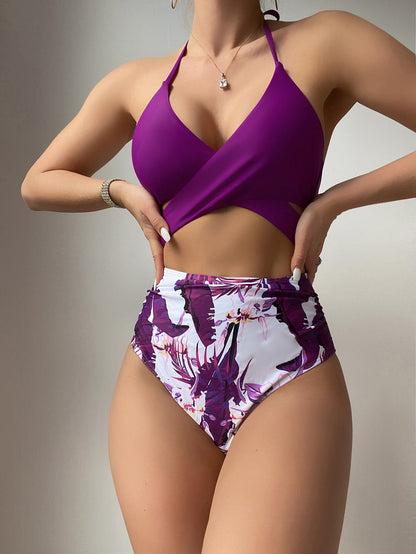 Lace Triangle One-Piece Swimsuit