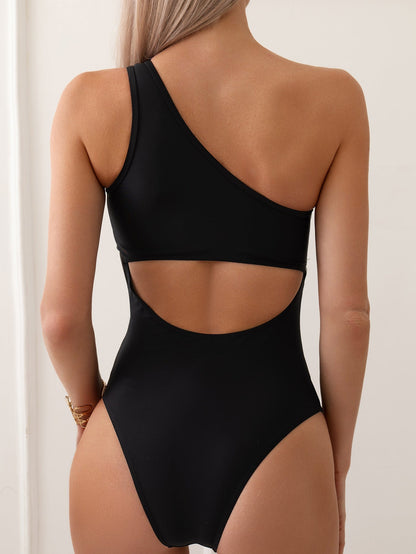 Mesh Patchwork One-Piece Swimsuit