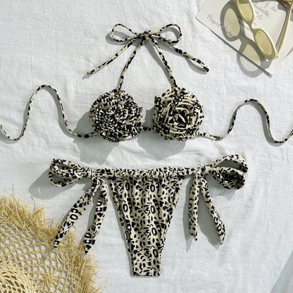 Leopard Print Bikini Set