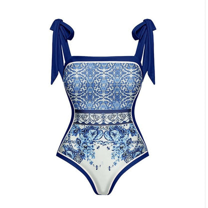 Bow Bandage One-Piece Swimsuit