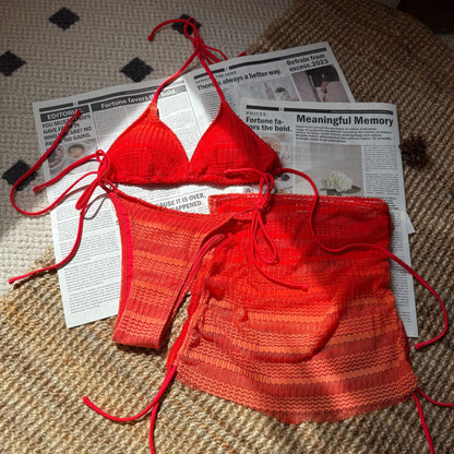 Ombre Mesh Bikini Set