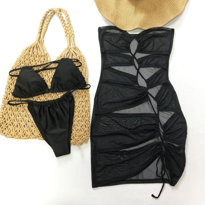 Lace-Up Bandage Bikini Set