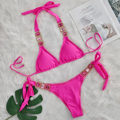 Crystal Diamond One-Piece Swimsuit