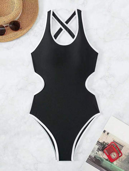 Modest Open Back Bikini Set