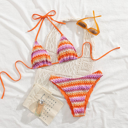 Halter Open Back Bikini Set
