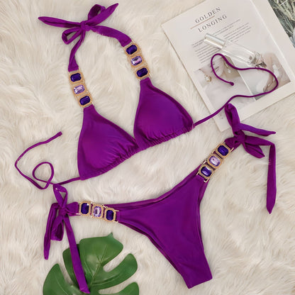 Crystal Diamond One-Piece Swimsuit