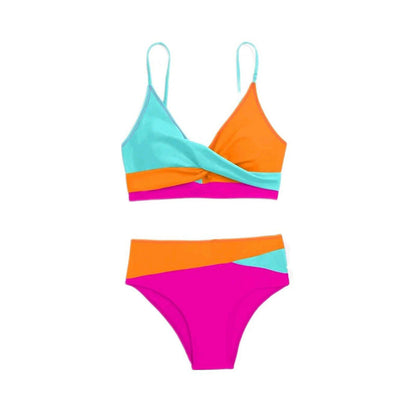 Colorblock Bikini Set