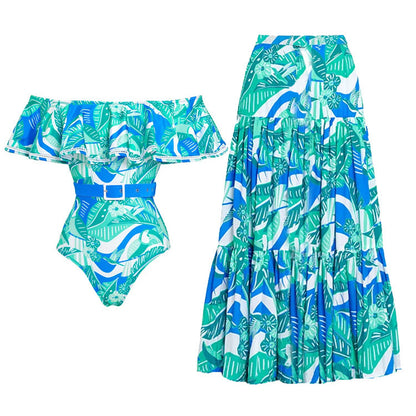Off-Shoulder One-Piece Swimsuit