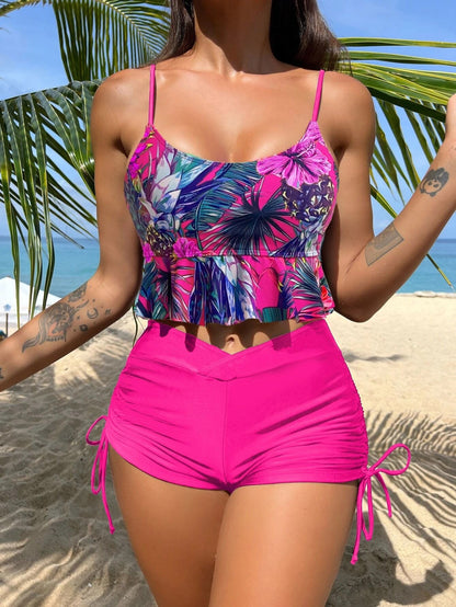Boxer Slit Bikini Set