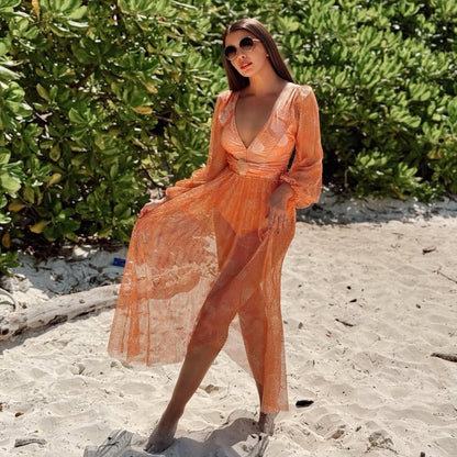 Mesh Halterneck One-Piece Swimsuit