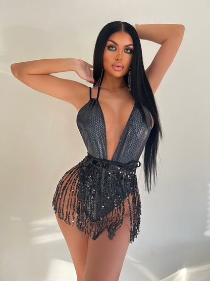 Plunge One-Piece Swimsuit