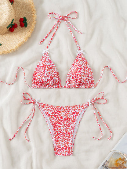 Floral Bow Bikini Set