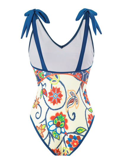 French Two-Piece One-Piece Swimsuit