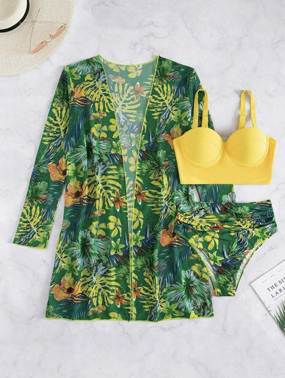 Mesh Triangle Bikini Set