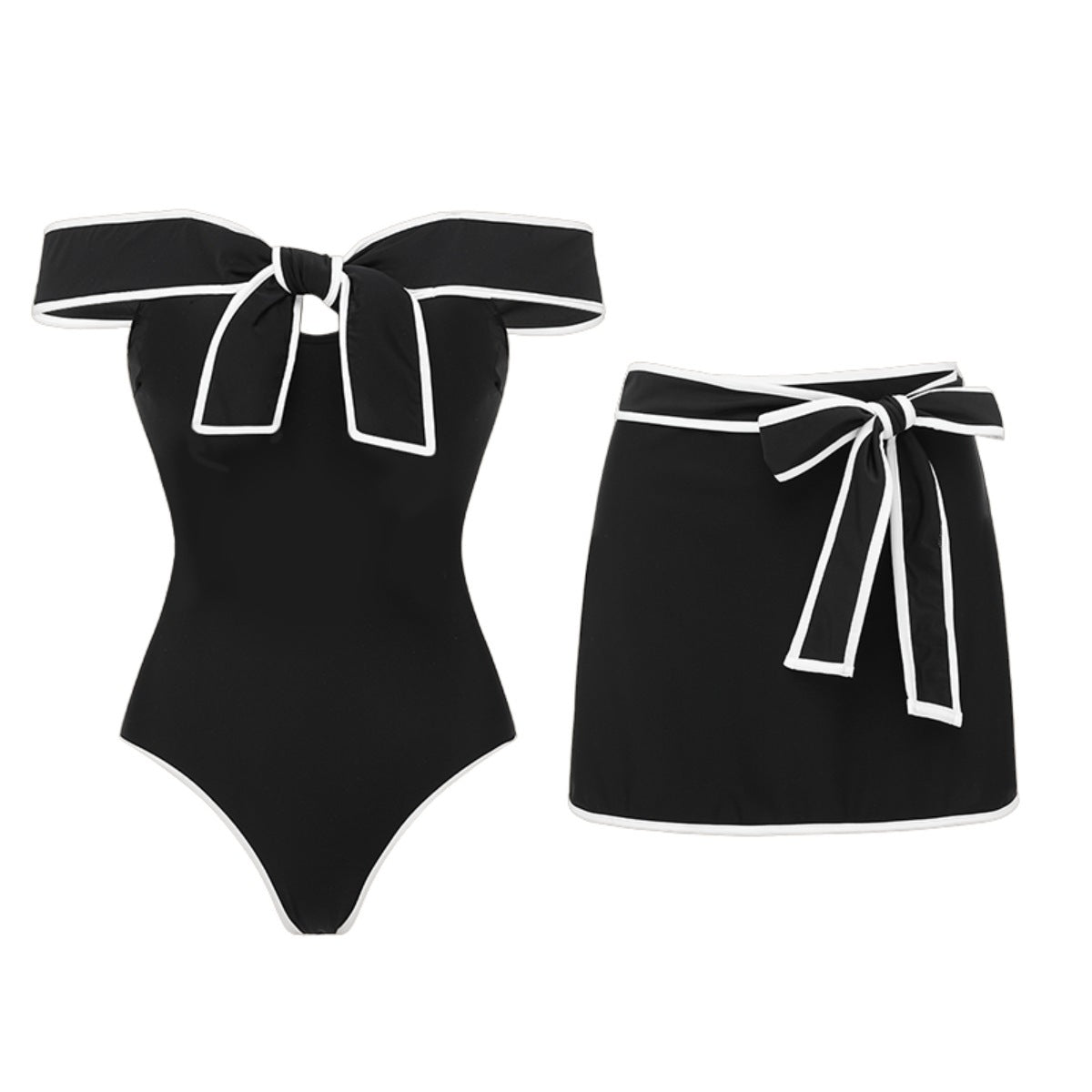 Black & White One-Piece Swimsuit