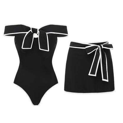 Black & White One-Piece Swimsuit