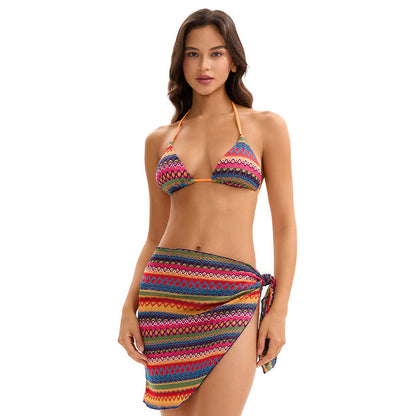 Open Back Triangle Bikini Set