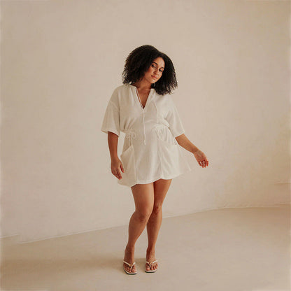 Flowy Solid Cover-Up