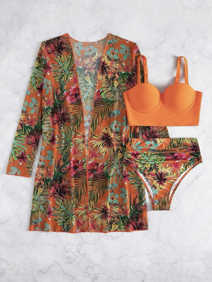 Mesh Triangle Bikini Set
