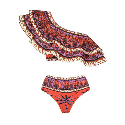Double Shoulder Strap Bikini Set