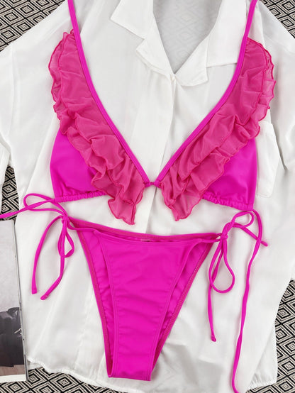 Mesh Wave One-Piece Swimsuit
