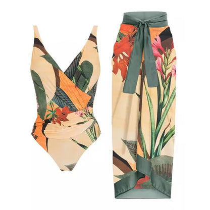 Criss-Cross One-Piece Swimsuit