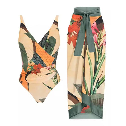 Criss-Cross One-Piece Swimsuit
