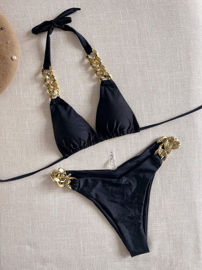 Gold Chain Bikini Set