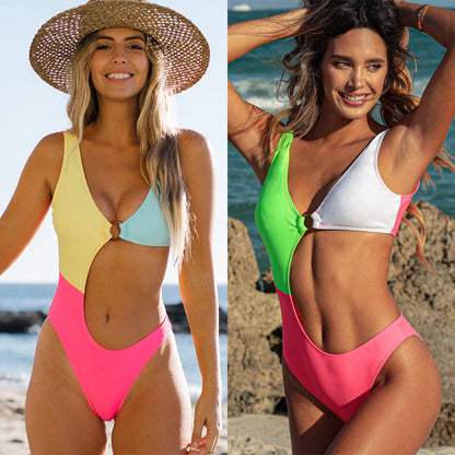 Colorblock One-Piece Swimsuit