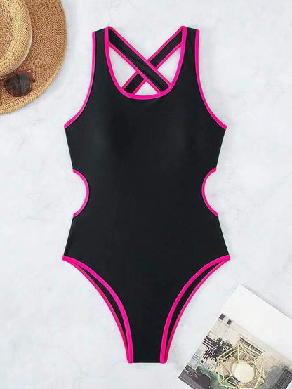 Modest Open Back Bikini Set