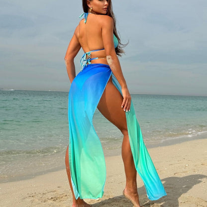 Ombre Mesh Bikini Set
