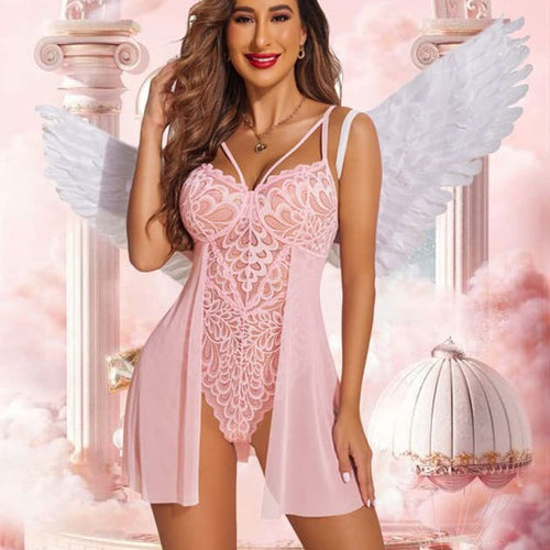 Feather Print One-Piece Swimsuit
