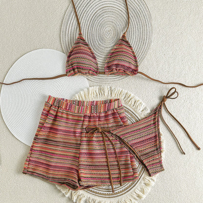 Halter Knit Bikini Set