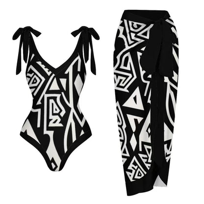Chiffon Two-Piece One-Piece Swimsuit