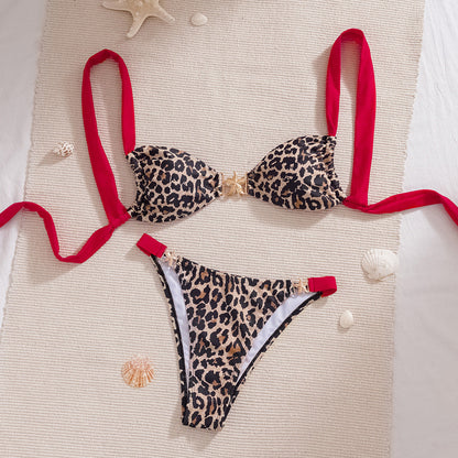 Leopard Print Bikini Set