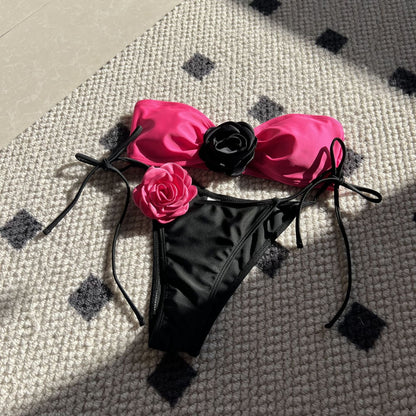 Colorblock Bikini Set