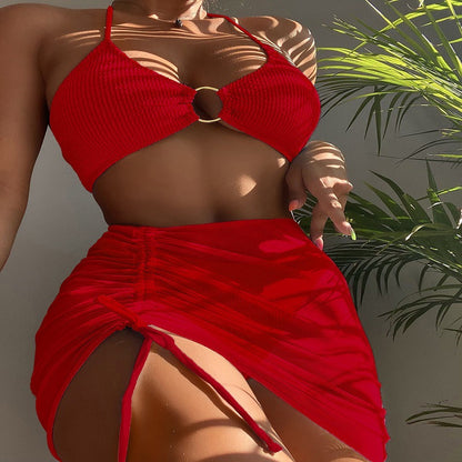 Classic Slit One-Piece Swimsuit
