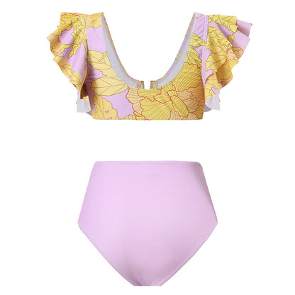 French Retro One-Piece Swimsuit