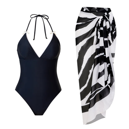 Black & White One-Piece Swimsuit